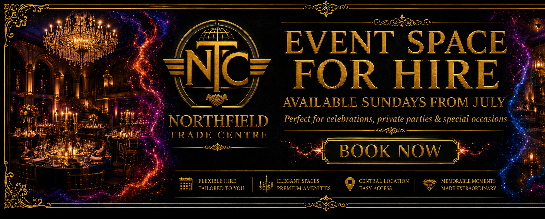 Event space for hire at Northfield Trade Centre
